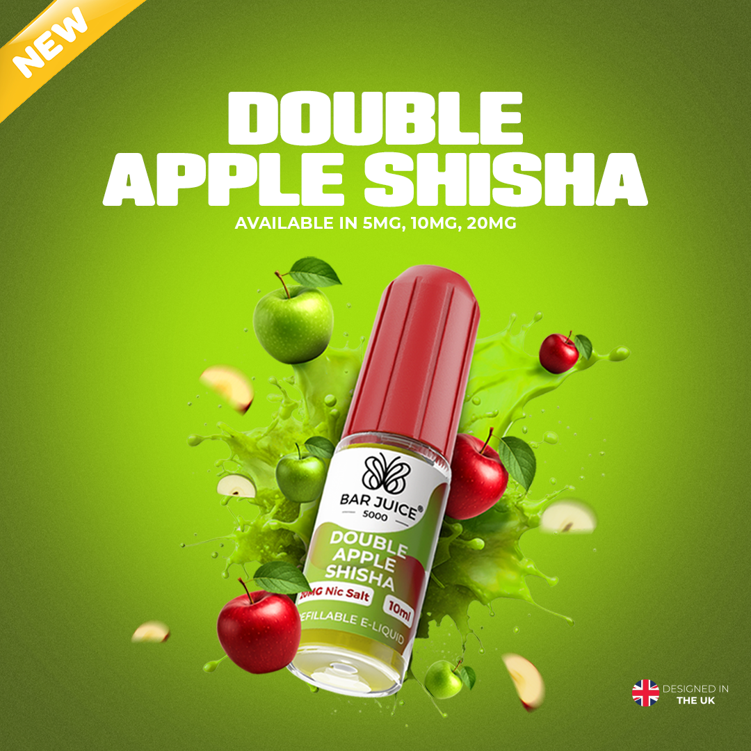 Double Apple Shisha Nic Salt E-Liquid | Vape Juice by Bar Juice  Vapour  Generation